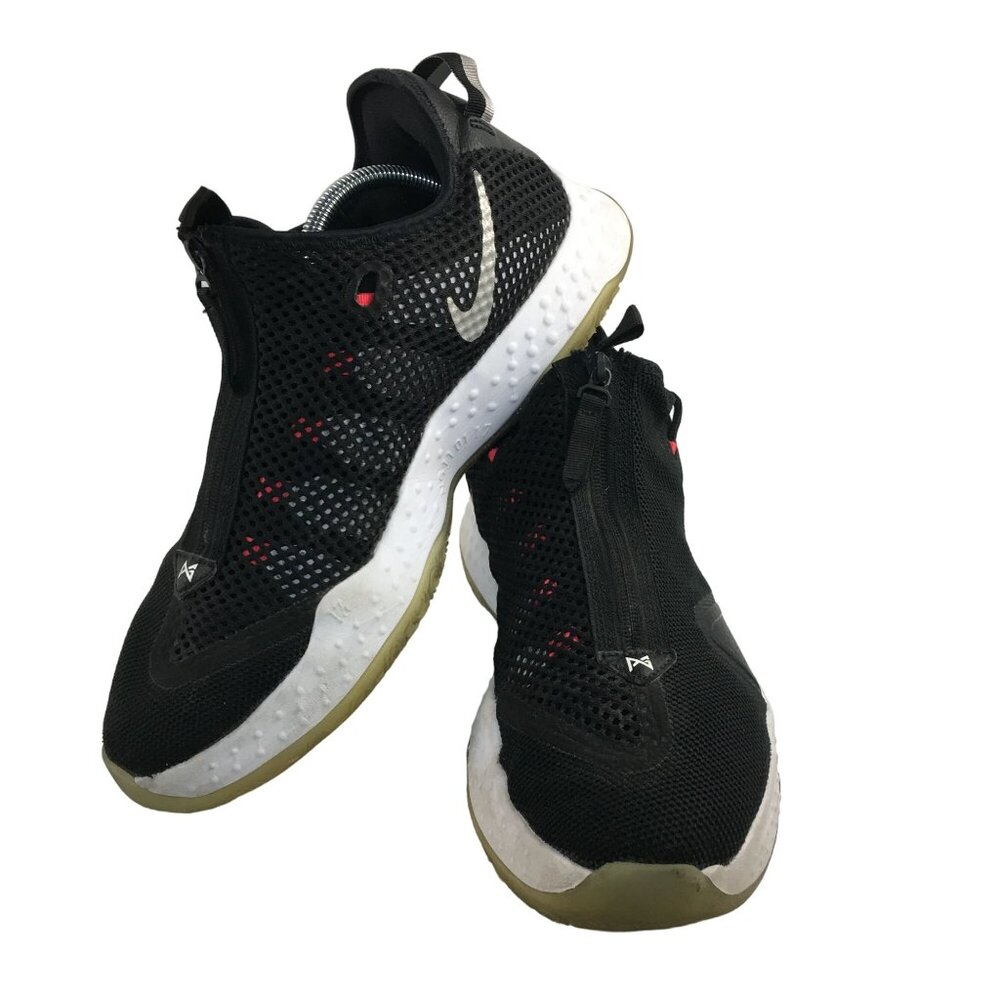 NIKE PG 4 BLACK WHITE SMOKE GRAY BASKETBALL SHOES PAUL GEORGE CD5079-001 MENS SI